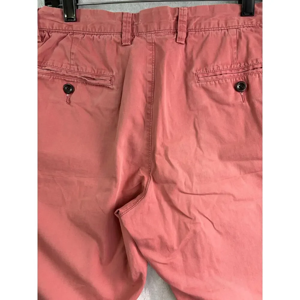 J.Crew Men's Salmon Pink Flat Front Cotton Chino Shorts - Size 29W/10.5